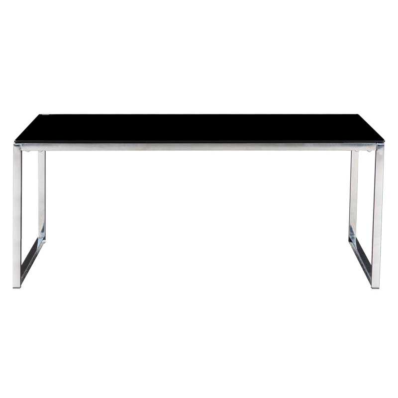 慧采云 办公家具茶几简约会客接待钢化玻璃茶几边桌不锈钢支架方茶几