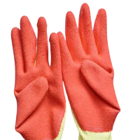 飞翔大雁 线织浸胶手套均码 双