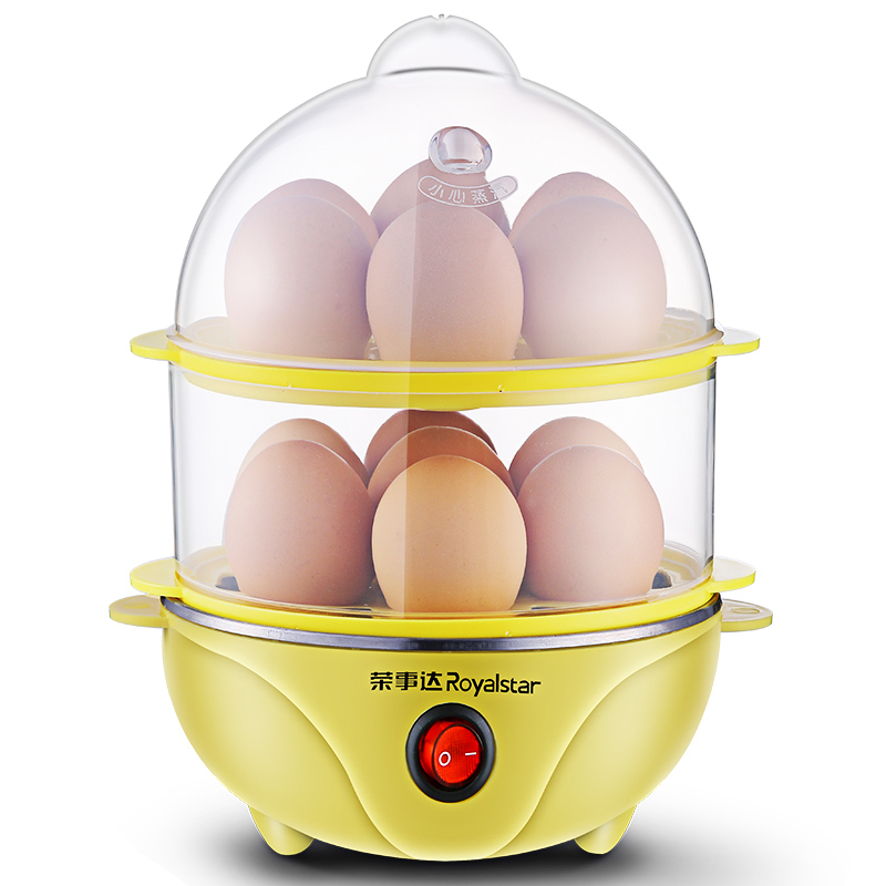 【商家精选】荣事达煮蛋器rd-q356双层蒸蛋器自动断电304不锈钢发热