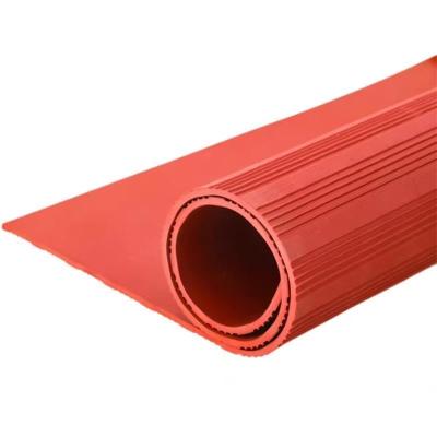 鑫迈凯斯 高压绝缘橡胶板 耐磨防滑地垫 宽1米厚8mm[15KV]平方米