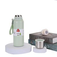 松道 保温杯 食品级车载便携保温杯浅绿色600ML
