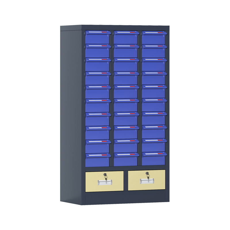 臻远 ZYLJG-W84 零件柜抽屉式工具柜电子元件柜螺丝柜物料柜 30抽蓝色无门加二斗大号