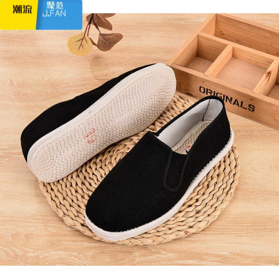 聚范手工千层底布鞋男鞋透气布底单秋季方头休闲男款吸汗手工