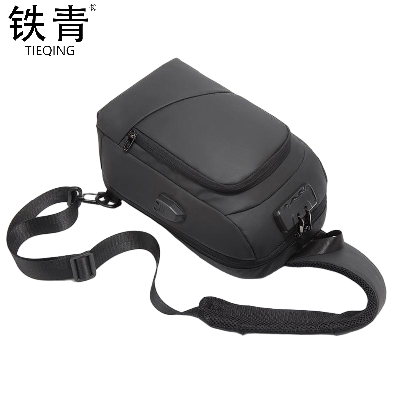 铁青 防盗密码锁单肩斜挎包S51 个