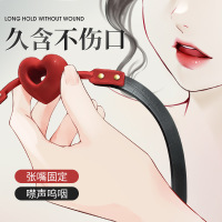 谜姬爱心镂空口球SM用品另类玩具捆绑束缚深喉SM女用调情口球硅胶口塞性工具口枷情趣用品用具床上情趣成人用品