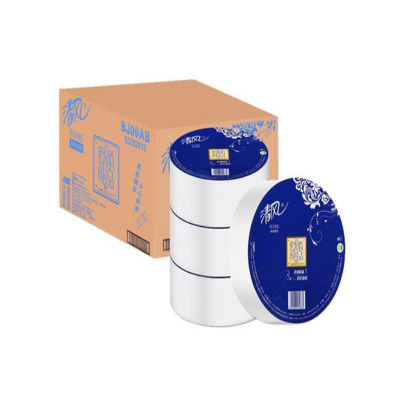 清风 BJ00AB 大卷纸 大盘纸双层卫生纸珍宝卷筒手厕纸180米12卷/箱 一箱起订