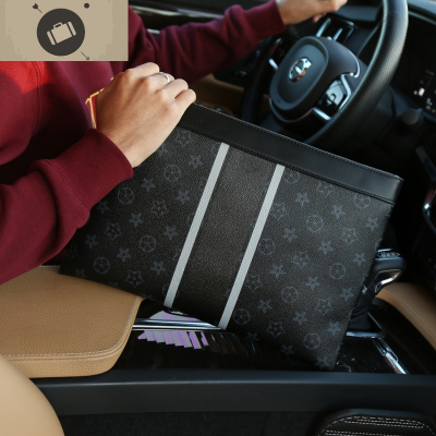 秋冬新款网红男款大号商务手拿包手包大容量休闲男包信封钱包艾狄伊娃手拿包男