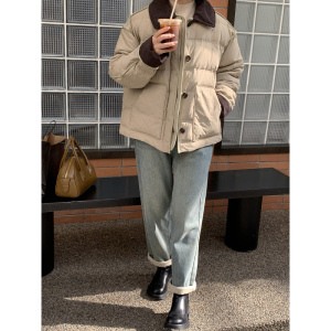 年冬季新款羽绒棉服女式时尚短款潮流小香风宽松加厚棉衣外套