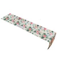 家柏饰(CORATED)北欧INS棉麻布艺茶几电视柜长条客厅餐厅餐桌布盖巾桌旗叶 芭蕉与花防水款 35*160cm