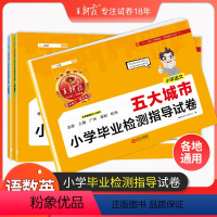 语文数学英语3本套装 小学通用 [正版]城市卷王朝霞五大城市小学毕业检测指导卷真题小学升初中招生考试语文数学英语各地六年