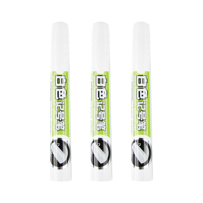 宝克(BAOKE)MP2904 油性速干可加墨记号笔 防水不易掉色大头笔/轮胎油漆笔/标记涂鸦笔 白色 12支/盒 1盒