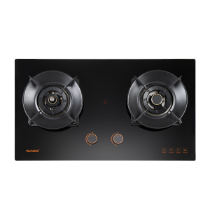 Haotaitai家用燃气灶JZY-X407S 4.8kW大火力左灶智能防干烧安全灶可调底壳保洁铝炉头 精铜燃烧器液化气