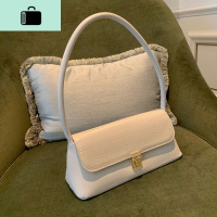 SYT中古风高品质手提包女包 港风复古腋下锁扣小包包手机包单肩包NEW LAKE 象牙灰