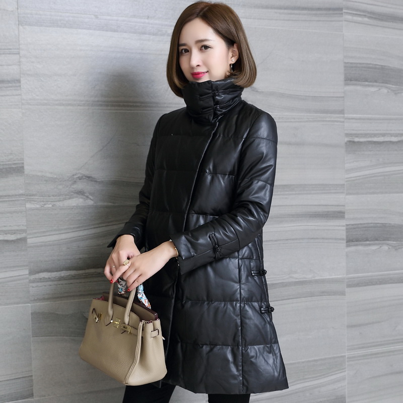 【限时大促】Cylum旗下海宁真皮羽绒服女中长款皮草外套秋冬新款绵羊皮衣韩版冬季厚