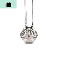 个性铁艺贝壳小包包洋气单肩包女2020夏新款潮百搭口红包高级感包NEW LAKE 金属银色贝壳女斜挎包