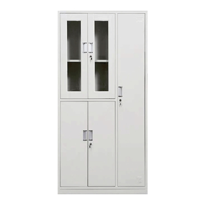 豪利特收纳柜财务档案柜资料柜加厚文件柜办公室带锁铁皮柜五门更衣柜