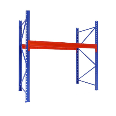 臻远 ZY4121415重型货架仓储高位货架单层称重3000kg 蓝橘色主架1层