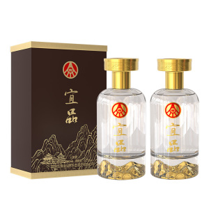 五粮液股份公司出品 五粮液宜品人参酒 金山 52度500ml*2 双瓶装 [1469]