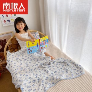 6层纱布浴巾柔棉吸水速干儿童夏被盖毯裹巾洗澡巾
