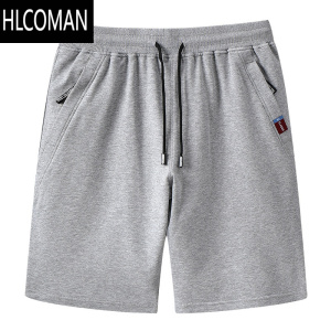 HLCOMAN夏季男士短裤运动休闲中裤宽松大码中年薄款居家五分裤男马裤