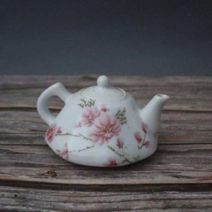 美帮汇景德镇仿古陶瓷1962年水点桃花茶壶家居装饰展柜摆件功夫茶