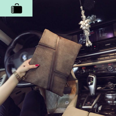 新款复古韩版男女士手拿包商务休闲潮流手抓包 信封包文件包潮包NEW LAKE男士手拿包