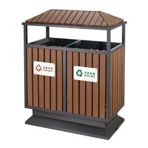 匹牧商用户外垃圾桶双分类棕黑色双分类单位:个