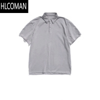 HLCOMANulzzang2025新品纯色polo衫男女翻领T恤短袖bf宽松酷酷的衣服潮