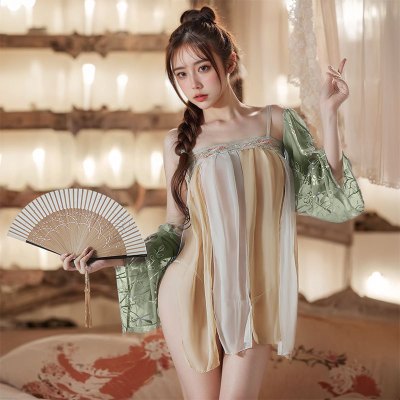 姬欲古典纱裙装睡衣睡裙性感制服诱惑激情挑逗情趣内衣免脱9684