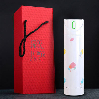 340ml告白气球+红色礼盒SHENGJIE新款智能水杯商务保温杯不锈钢户外车载智能保温杯刻字礼品定制拓进