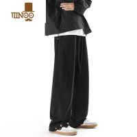 YANXUHuiTouLv 潮牌卫裤男直筒宽松秋季黑色美式垂感休闲运动百搭长裤
