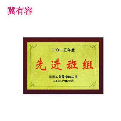 冀有容 定制木质底座奖牌 240*340mm 块