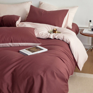 轻奢风纯色100S天丝棉磨毛四件套全棉被套床单笠高级感床品秋冬季