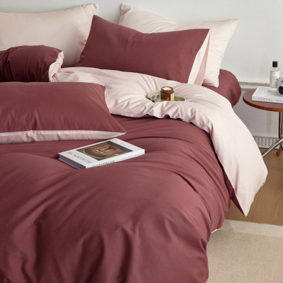 轻奢风纯色100S天丝棉磨毛四件套全棉被套床单笠高级感床品秋冬季