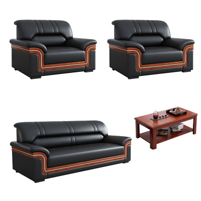 景福达办公沙发五人位+茶几张