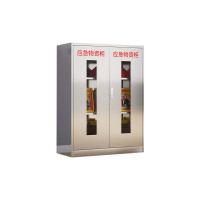 风雷动不锈钢防暴器械装备柜应急物资工具柜安保反恐盾牌柜警务室防爆柜304加厚材质1200*900*450应急物资柜