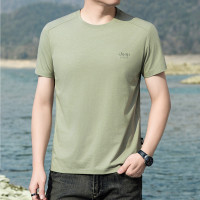 JEEP吉普夏季新款T恤透气休闲圆领男士纯色日常休闲短袖透气日常