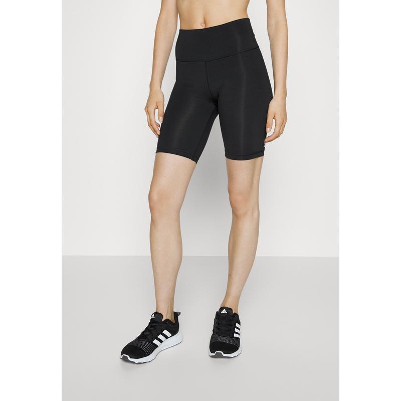 Adidas女士训练健身紧身运动裤高腰束脚速干透气短裤