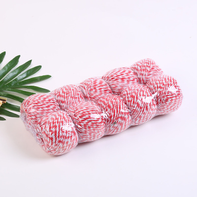 粽子绳包粽绳扎绑粽子棉线捆烘焙精灵粽子绳子食品捆绑棉线绳绑螃蟹粽线红白10个装