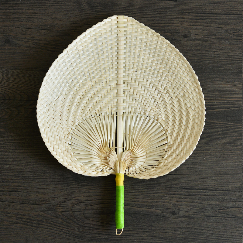 越南编织竹扇子大蒲扇轻巧风闪电客大手摇扇宝宝扇风古典传统 绿色手