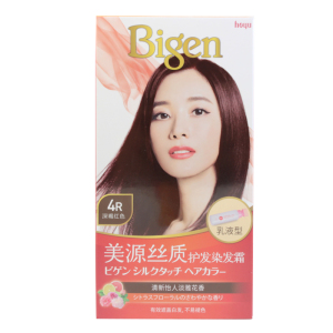 美源(MEIYUAN)丝质护发染发霜 4R深褐红色(日本美源染发剂 健康遮盖白发染发膏)