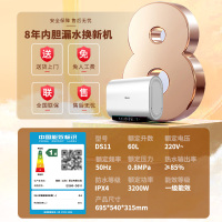 海信扁桶热水器DS11家用60升双胆3200W大功率速热超薄免换镁棒