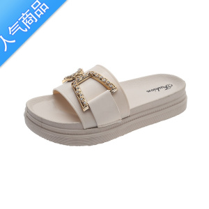 SUNTEK网红凉拖鞋女仙女风夏季外穿潮2023年新款时尚小清新松糕底沙滩鞋