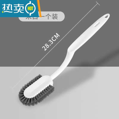 敬平鞋刷子多功能软毛刷鞋子器不伤鞋无死角长柄鞋刷家用清洁专用刷 白色鞋刷1个装