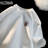 HLCOMAN@ 270g像素印花短袖t恤男夏季美式小领口半袖体恤