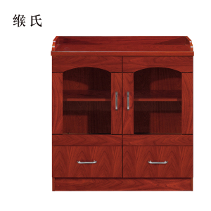 缑氏胡桃色餐边柜简约茶水柜二门800*400*860[工厂现做 7天内发货]