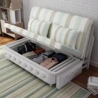 森美人可折叠沙发床两用多功能储物1.5米 1.8米可拆洗客厅小户型