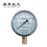 嘉禾长久 耐震压力表检测型 YTN100 0-0.4Mpa 块