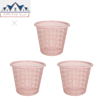 3个装 垃圾桶家用小号办公室桌面小纸篓客厅卧室卫生间无盖垃圾篓 三维工匠