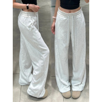 香蕉卫裤女新款秋季高腰显瘦直筒窄版小个子休闲运动阔腿长裤